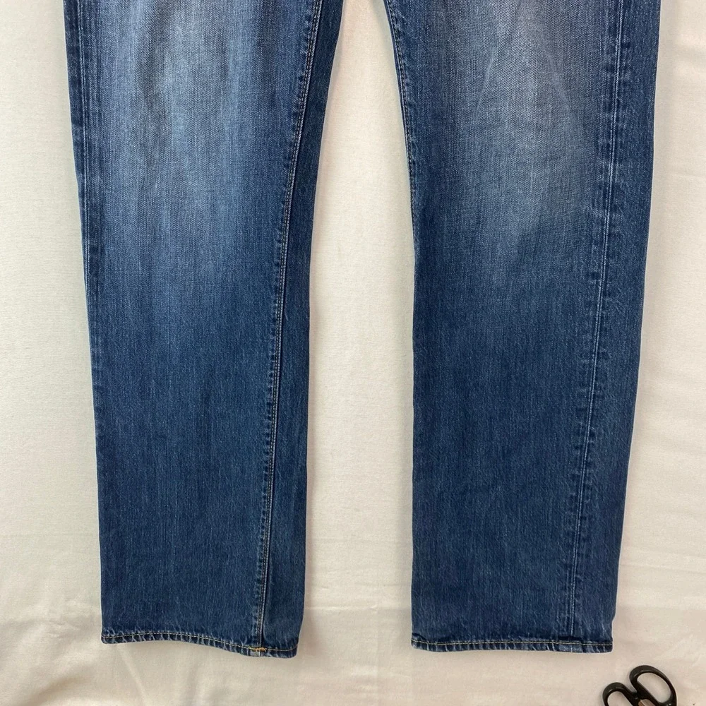 VTG Y2K True Religion Straight Leg Jeans Mens 34 Blue Denim Made in USA 0461